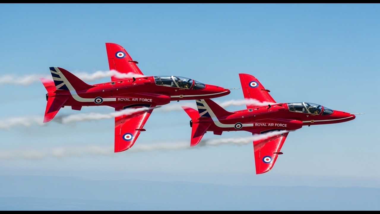 RAF Red Arrows red and white smoke Sqn Ldr George Hobday red 6 12th February 2026 #ysflight