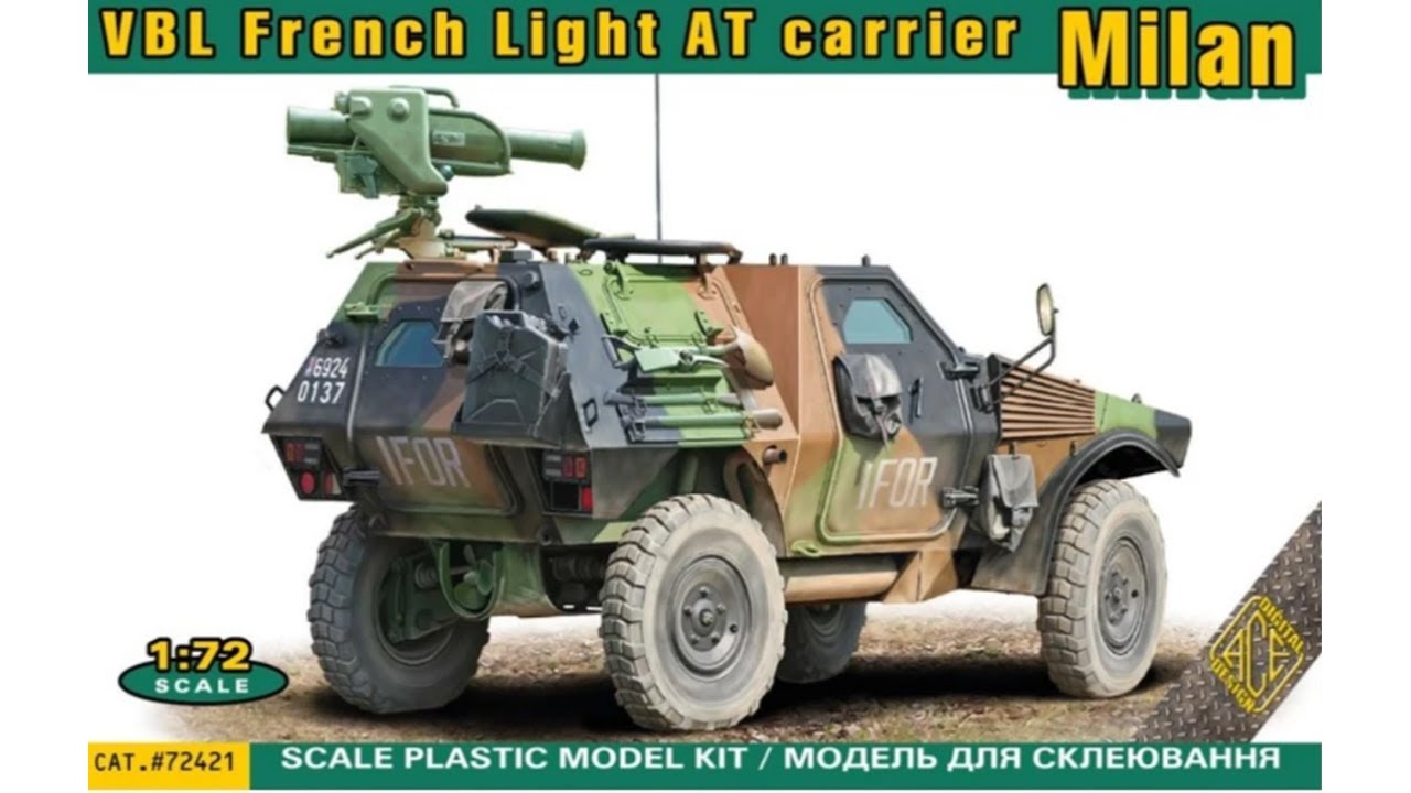 Unboxing ACE 72421 1/72 VBL Milan At Missile Carrier Plastic Model Kit Store