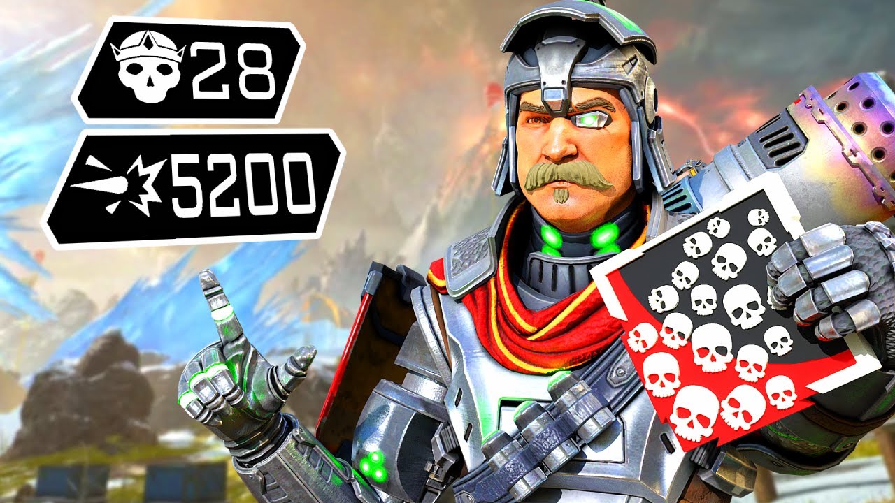INSANE FUSE 28 KILLS AND 5200 DAMAGE (Apex Legends Gameplay)