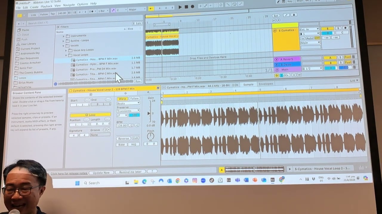 How to match the key of sample loops in Ableton Live 12 (transpose)