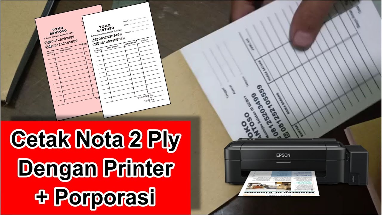 Cetak Nota Dengan Printer Biasa + Porporasi || 2 PLY