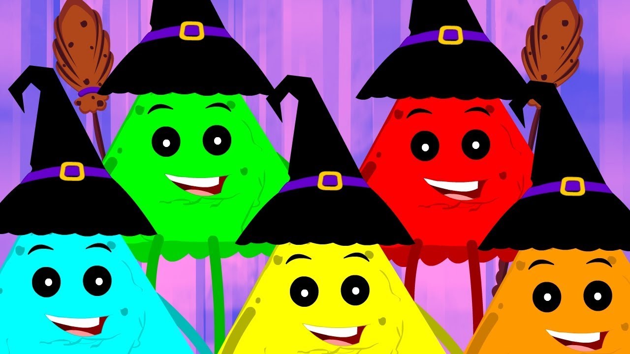 Five Wicked Witches Halloween Songs For Kids | Scary Nursery Rhymes For Children