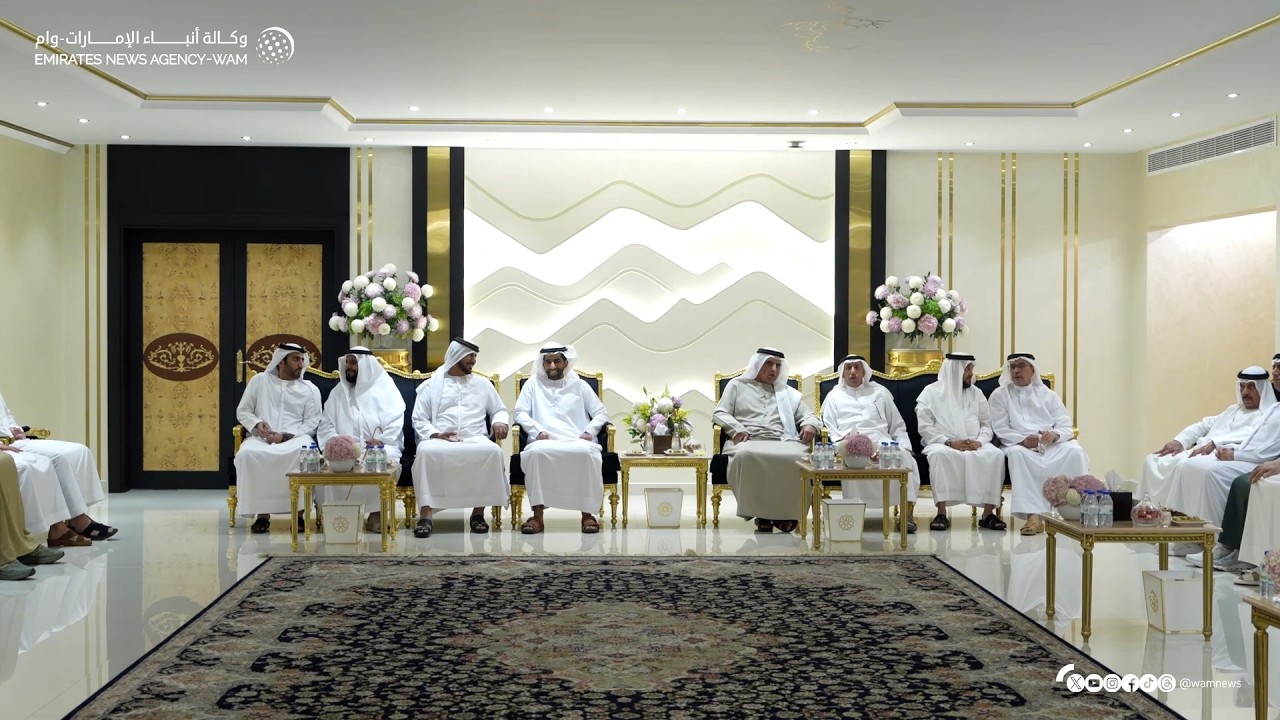 سعود بن صقر يستقبل المهنئين بشهر رمضان المبارك
