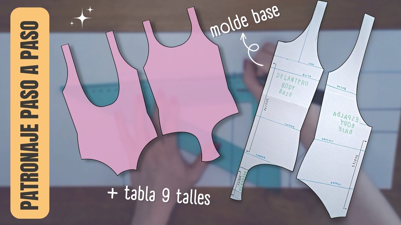 BODY patron ✂️📐 como hacer el MOLDE de un BODY | Mis Moldes 🧡