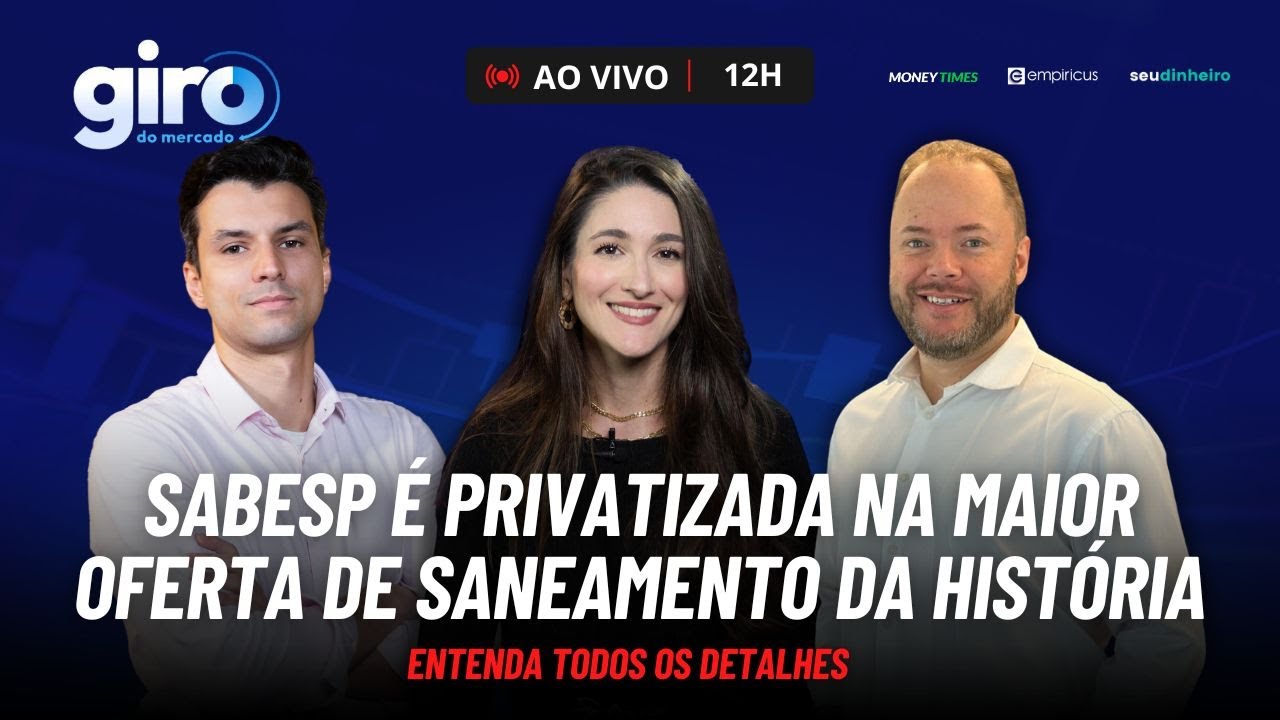 🔴 Ao Vivo: SABESP (SBSP3) privatizada; entenda detalhes | Pane global na MICROSOFT. O que aconteceu?