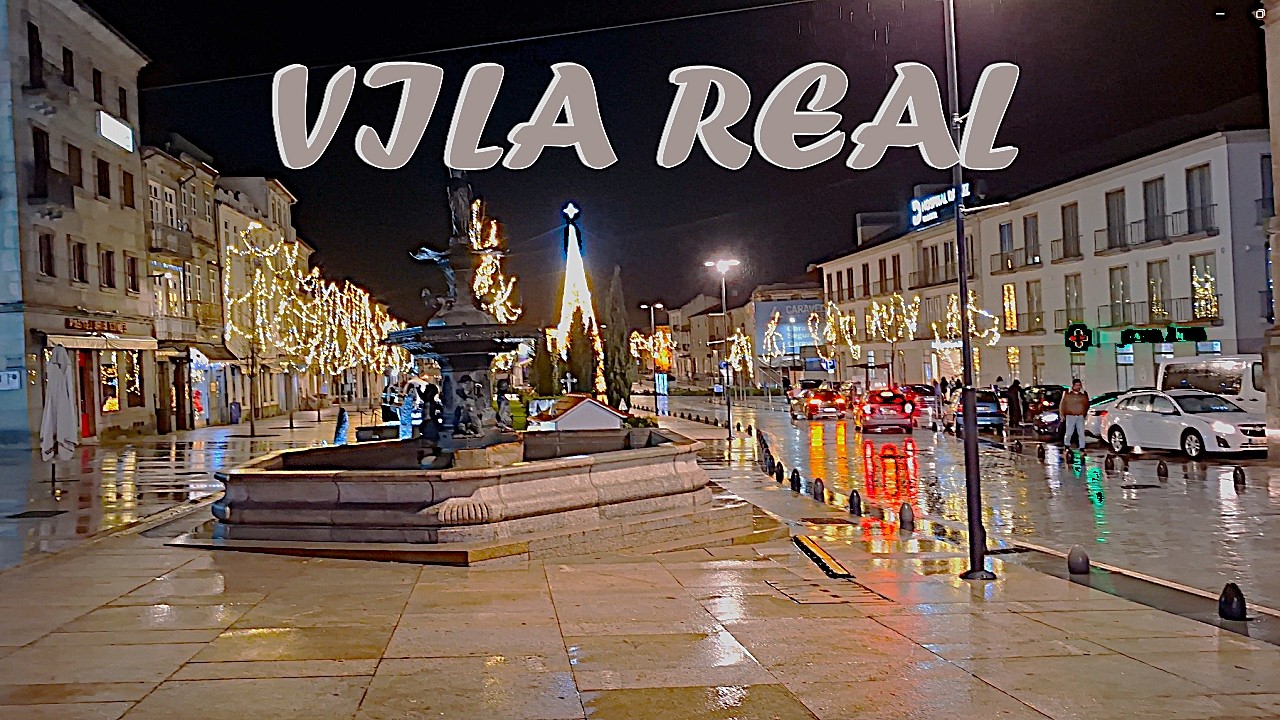 O frio e a chuva no centro histórico de Vila Real