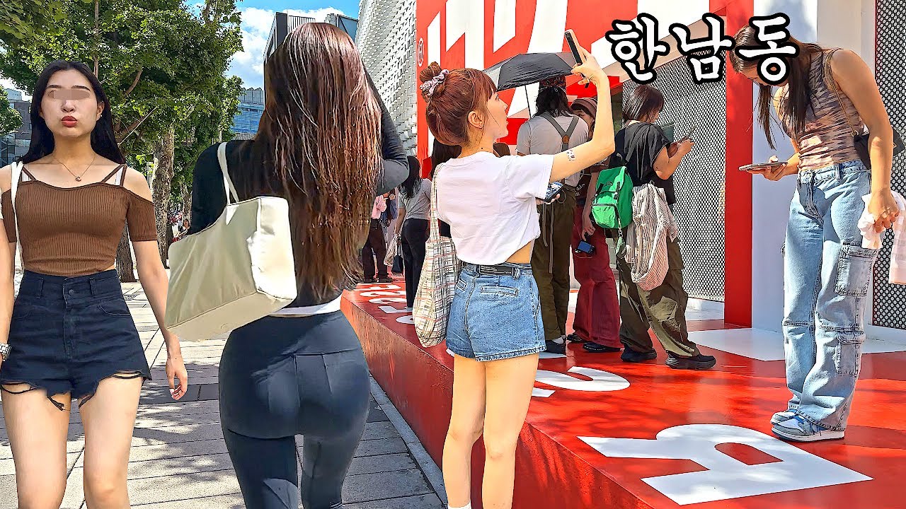 [4K 유니크한 서울 한남동 카페거리 😎😎😎] 멋진 옷가게와 맛집 및 카페들이 많은 한남동 카페거리를 함께 걸어주세요 😉😉😉SEOUL/KOREA/JUST WALK