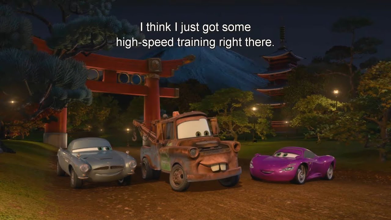 cars 2/ spy training tow mater (Tokyo)/ best scene
