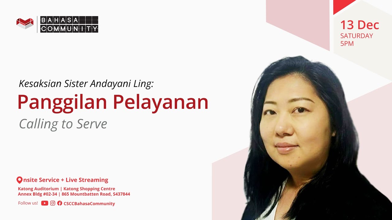[LIVE] Kesaksian Sister Andayani Ling: Panggilan Pelayanan | Bahasa Community Onsite - 13 Dec 2025