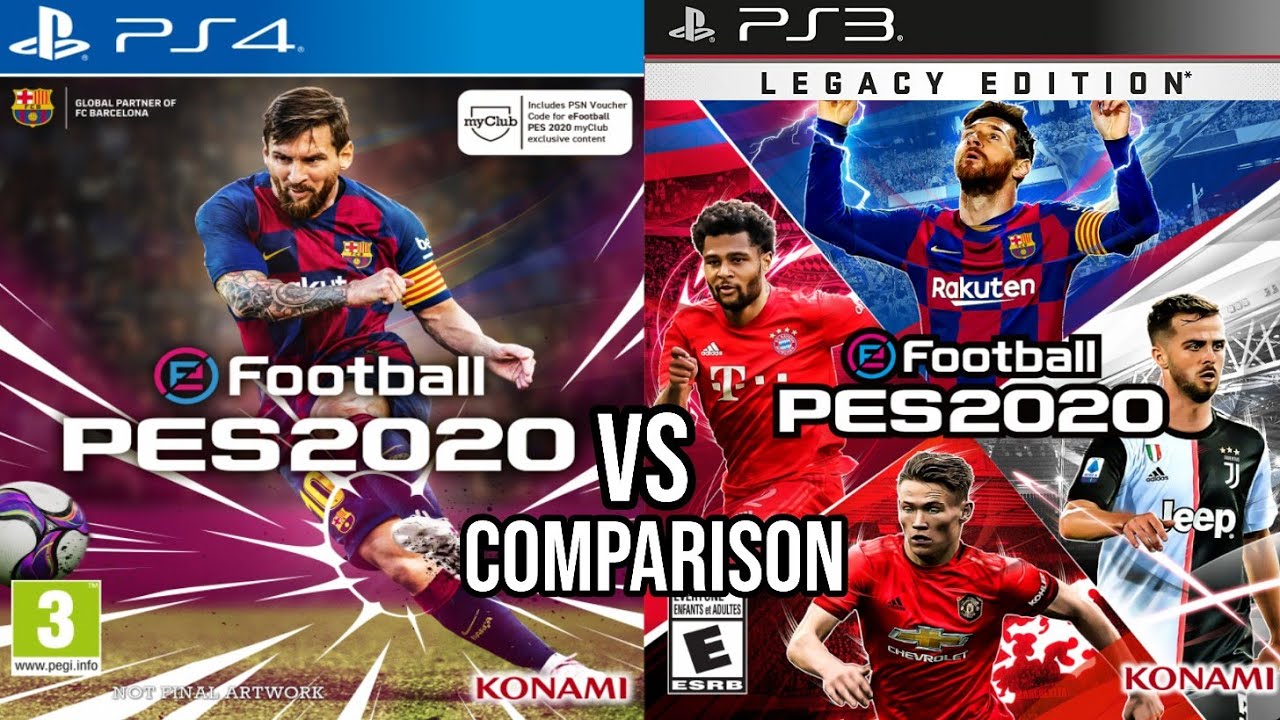 eFootball PES 2020 PS4 Vs PS3