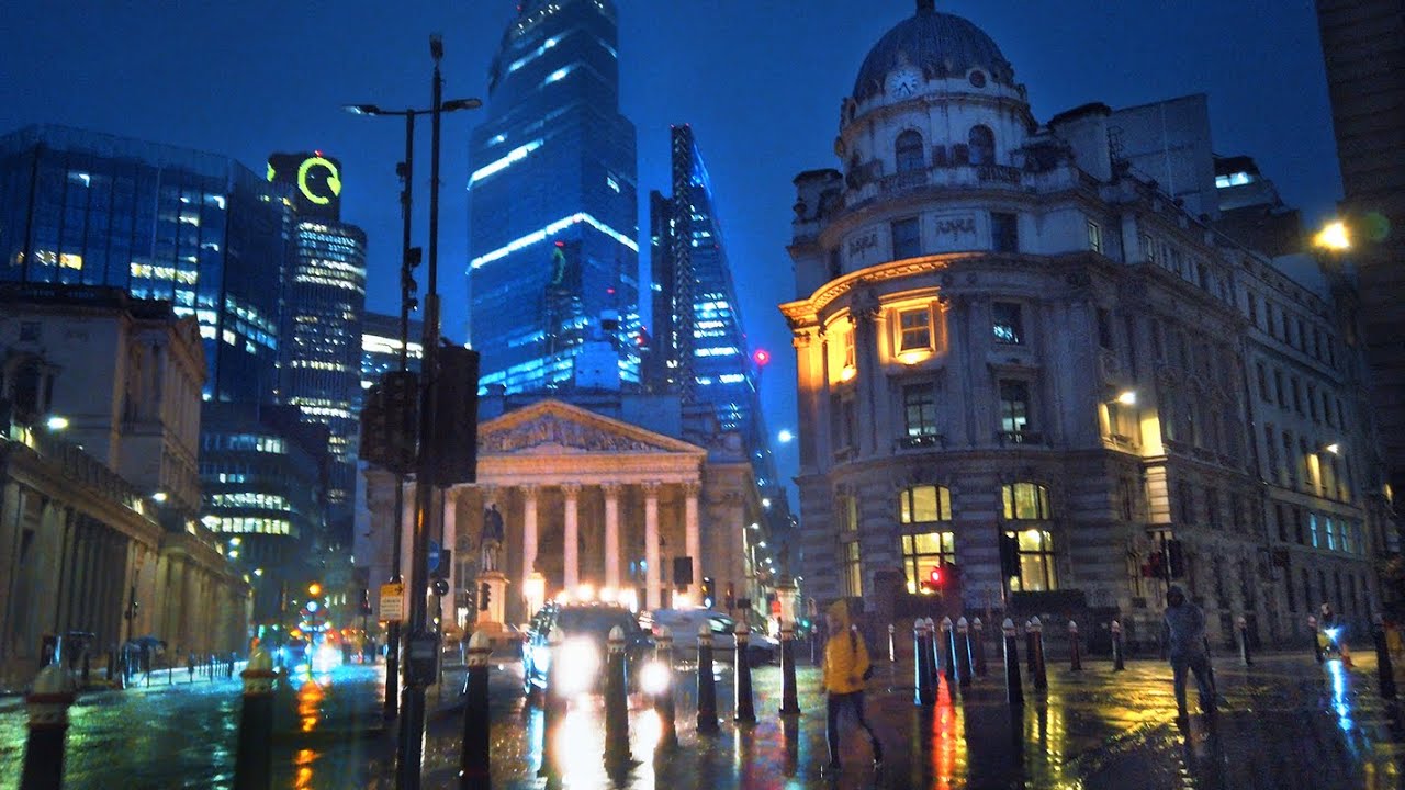 Rainy London Dawn Walk - Waterloo, City of London, Spitalfields & Shoreditch