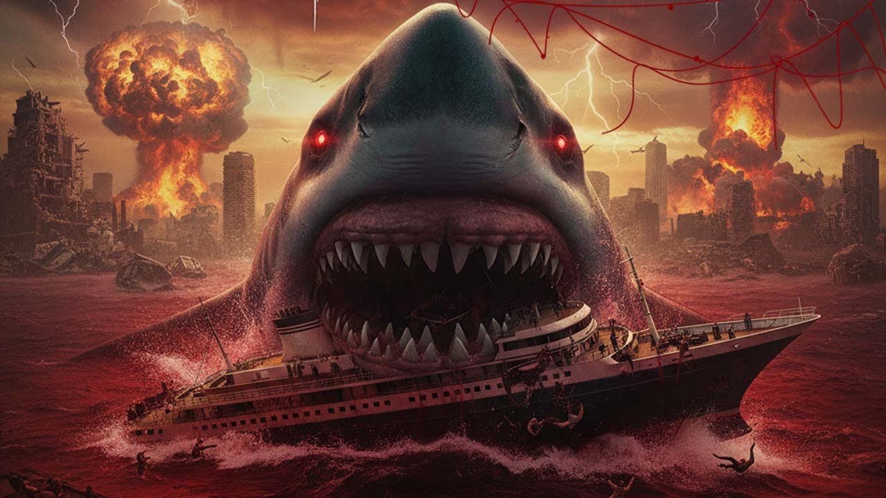 Giant Man-Eating Shark Launches Savage Attack, Luxury Cruise Ship Smashed to Pieces!😱#monster