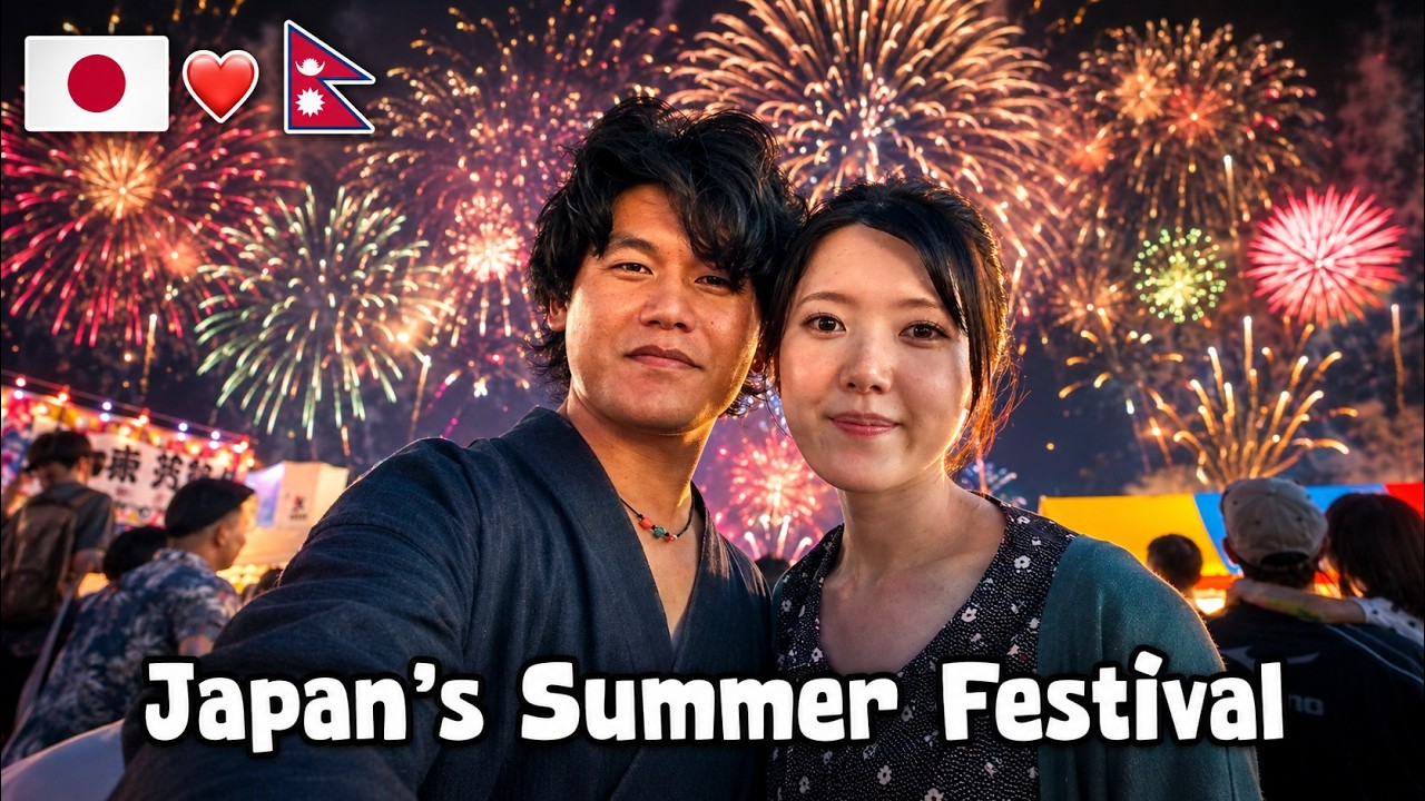 🇯🇵❤️🇳🇵Japanese Wife Took Me to Summer Festival | Then THIS Happened 😳🎆