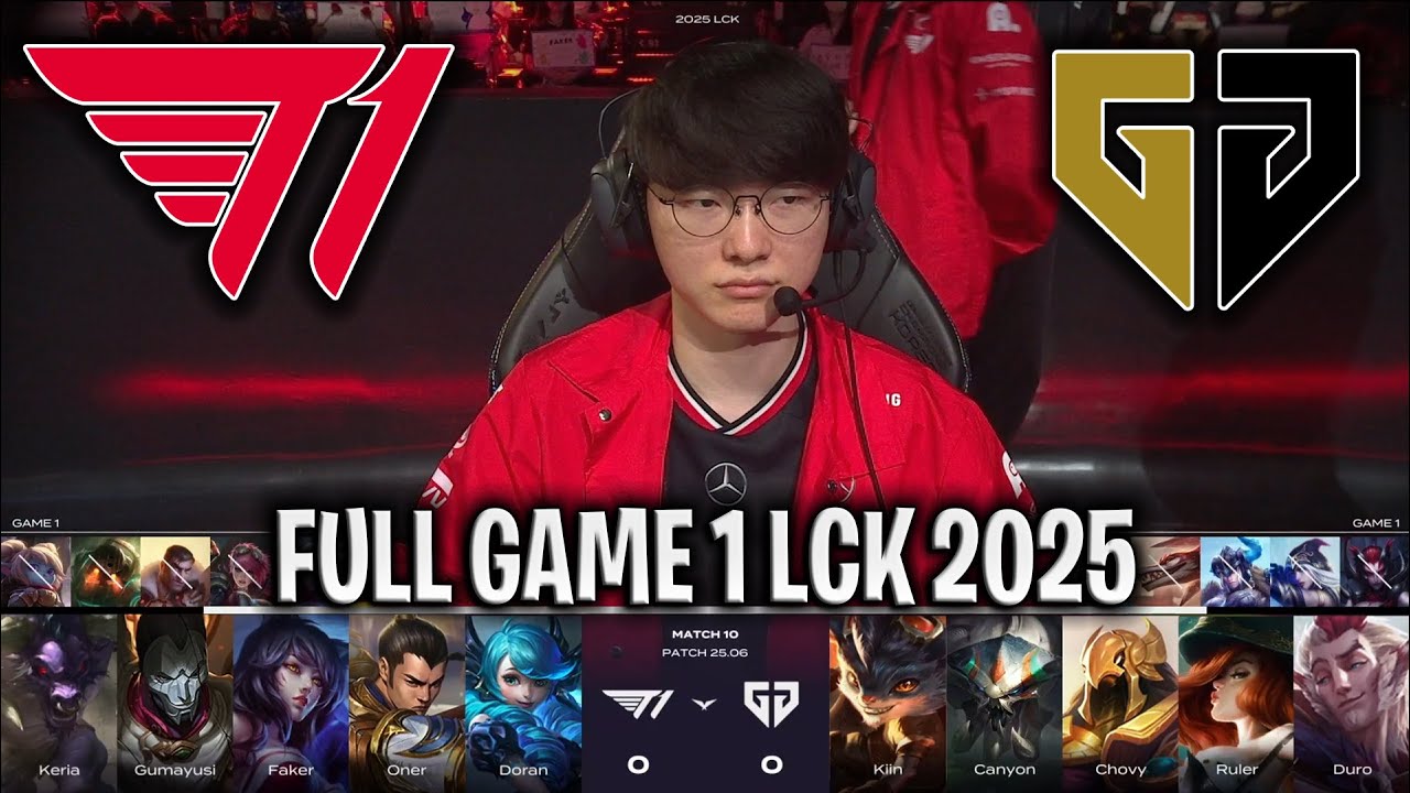 NAJLEPSZA GRA W LCK!🔥 - T1 vs GEN GRA 1 LCK WIOSNA 2025 W1D5 | T1 vs GENG ESPORTS G1 LCK 2025