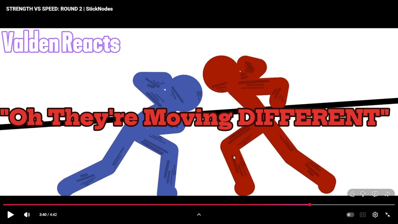 Reacting to INTENSE stickman Strength vs Speed animation