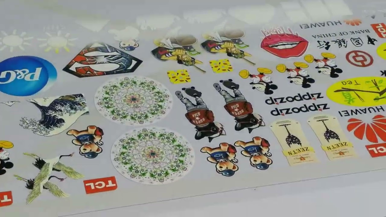 6090  Crystal Label Sticker Printing