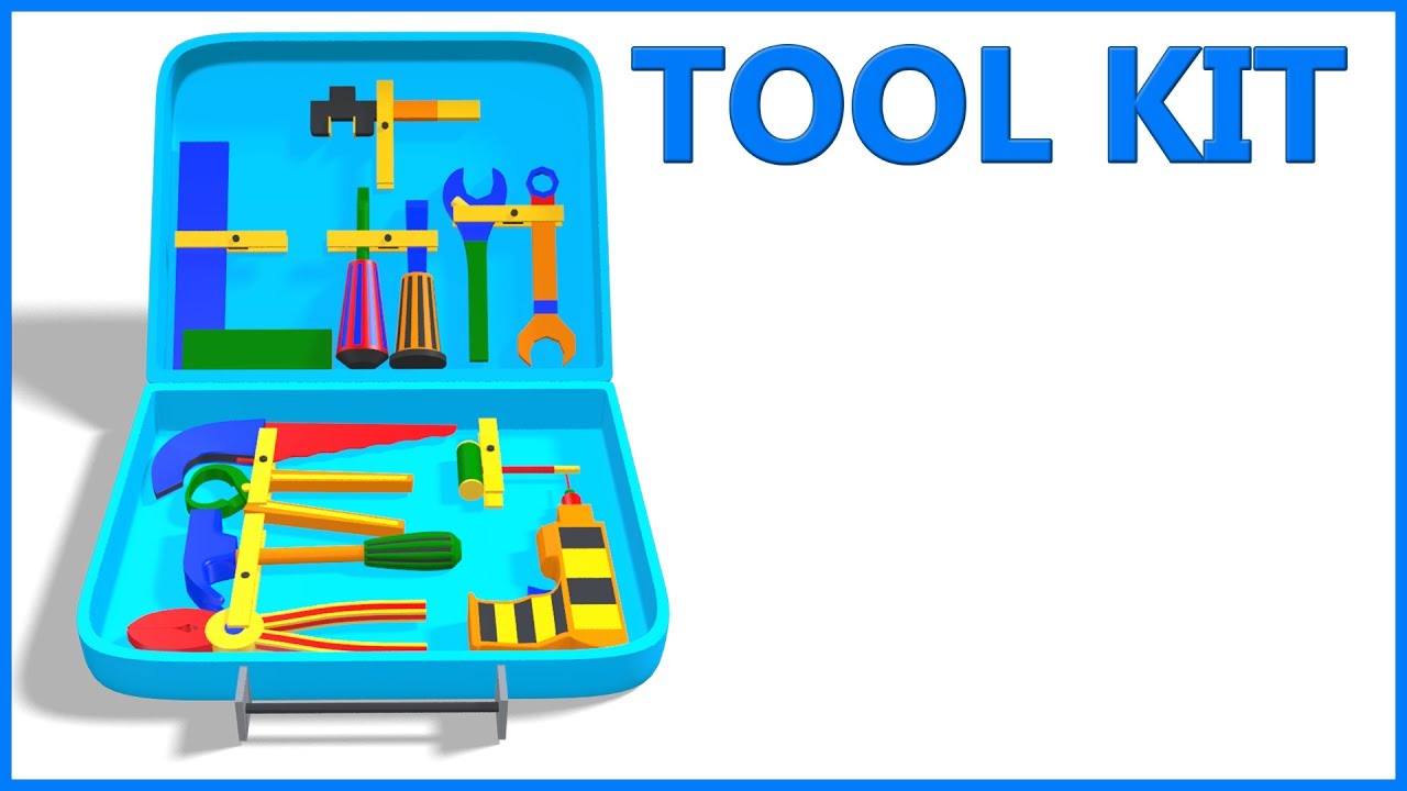 Tool Kit Toy Play Set || Learn Hand Tool Names For Children || Videos And Poems For Kids