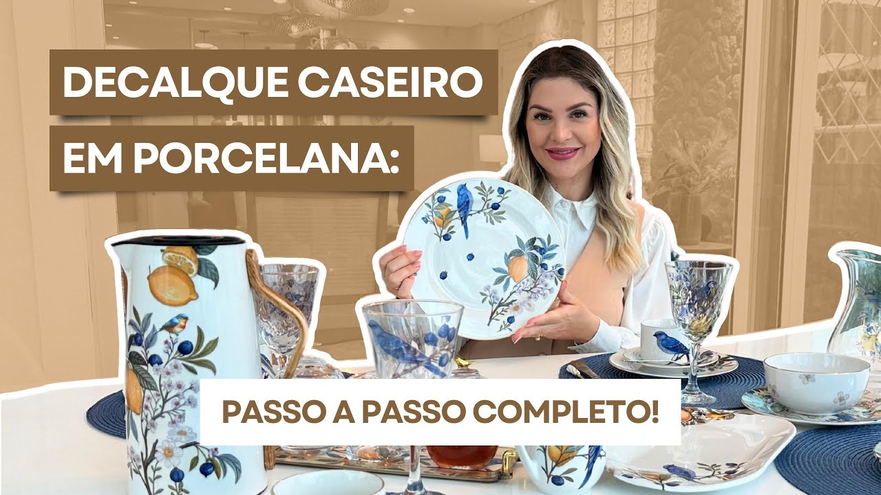 Você Nunca Mais Vai Comprar Porcelana Decorada Depois de Ver Isso! Decalque Caseiro