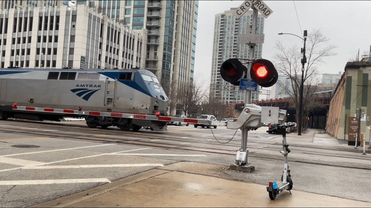 Clinton St, Railroad crossing Chicago IL