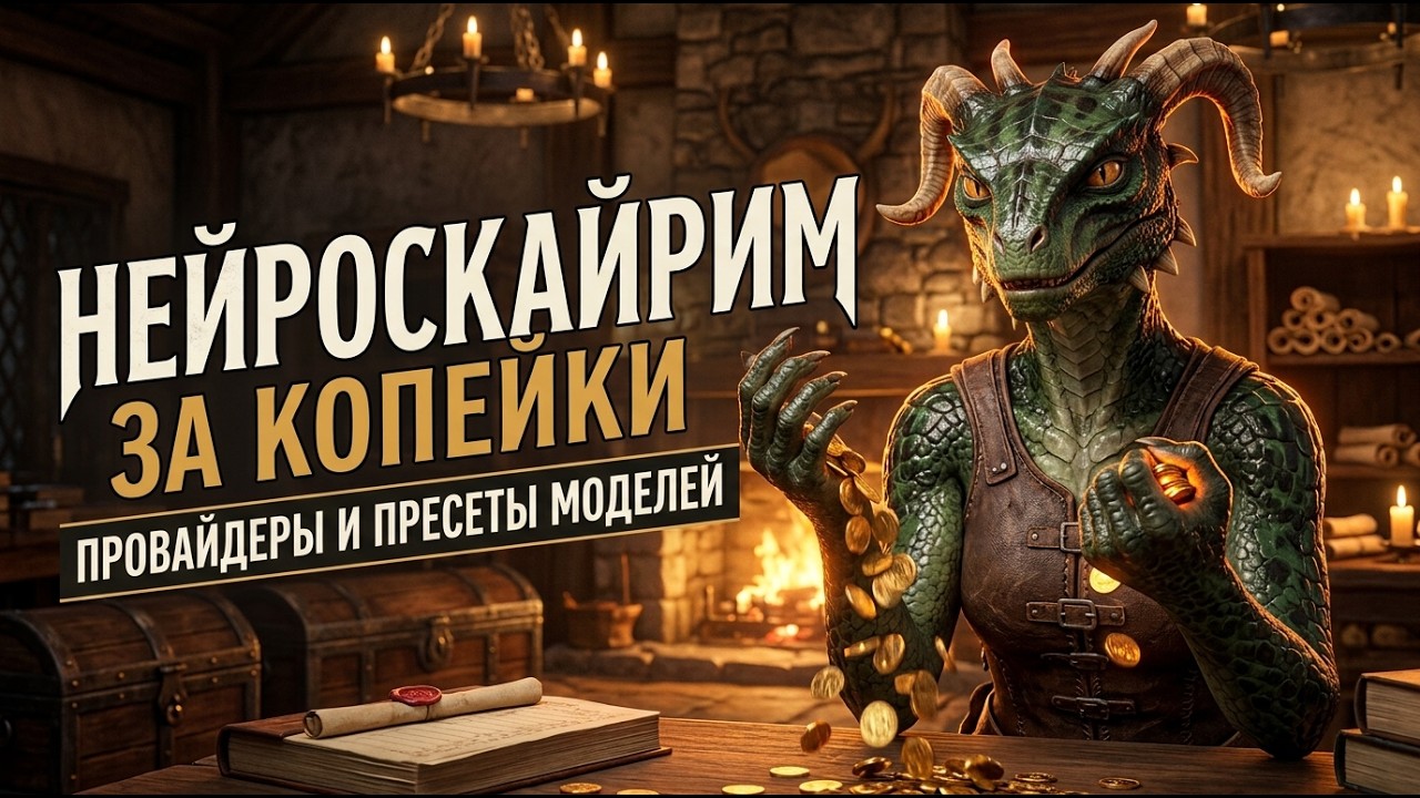 Нейроскайрим за копейки | Всё о подписках, провайдерах и пресетах моделей | NanoGPT | SkyrimNet
