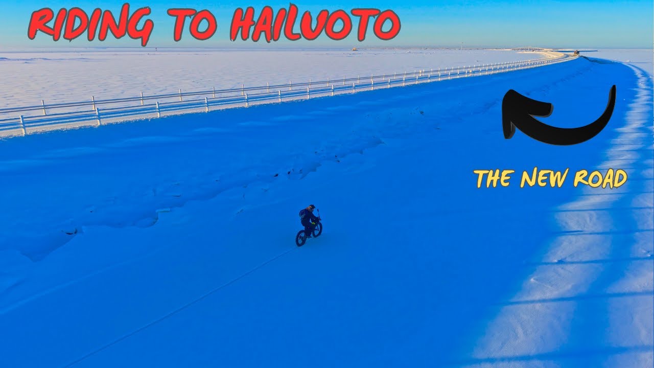 Riding to Hailuoto & unofficial Ice Road! 🚲❄️