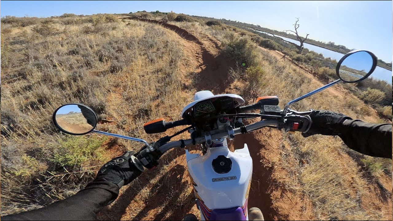 Riding the XT on Motorbike tracks