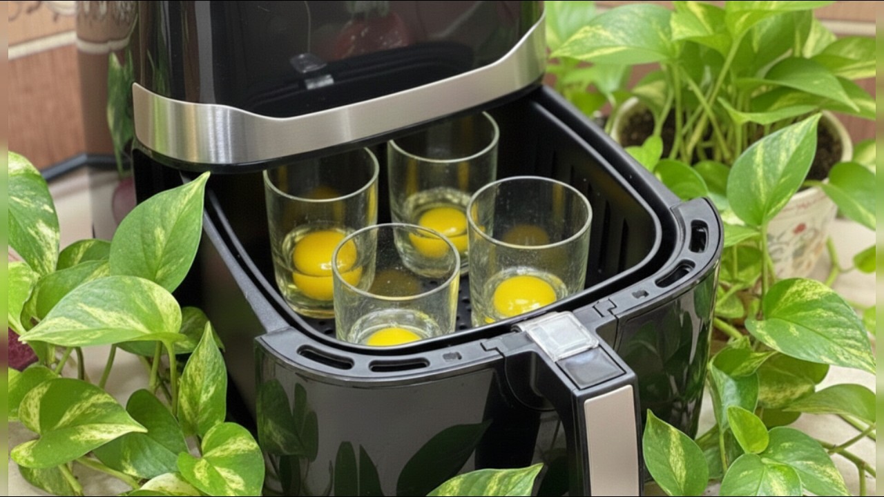 I Put RAW EGGS in Glasses… This Air Fryer Hack Blew My Mind! 🤯🔥