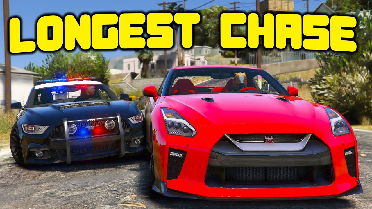 Мировой рекорд по самой продолжительной полицейской погоне в GTA 5 RP