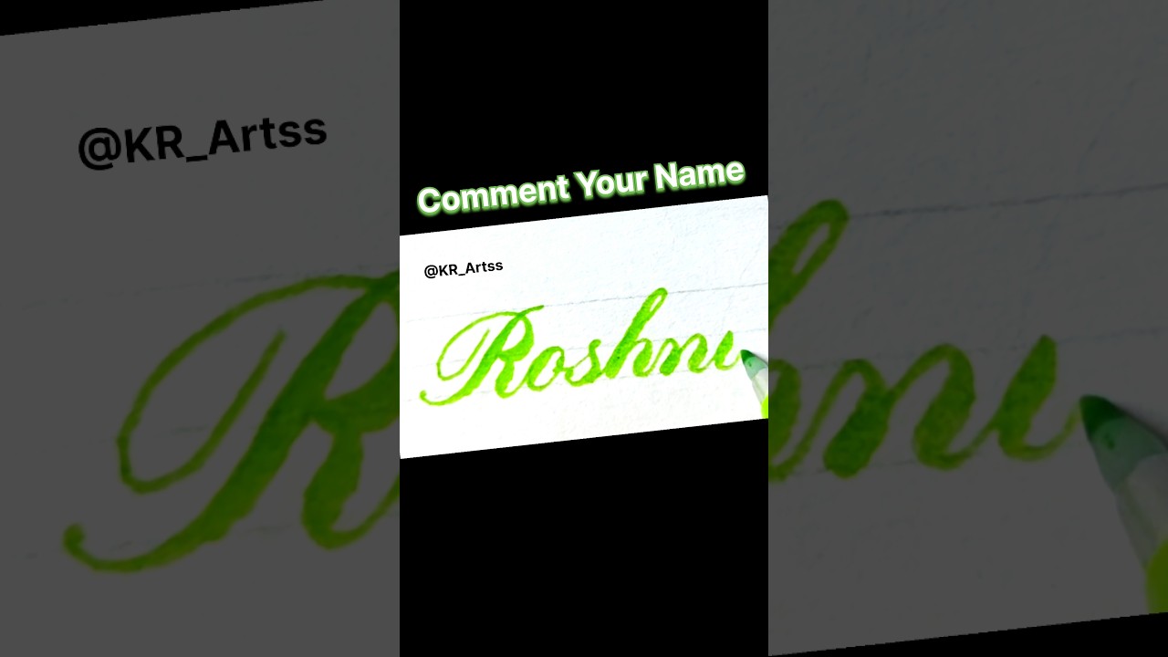 ROSHNI Name Calligraphy ✍️ | Beautiful Pen Calligraphy | Satisfying Handwriting #shorts