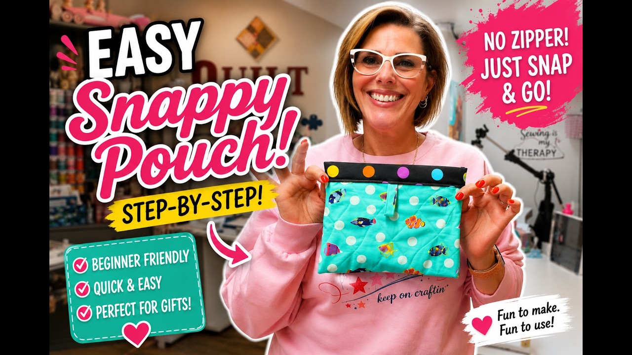 The Snappy Pouch Everyone Needs! (Easy Beginner Sewing Project)
