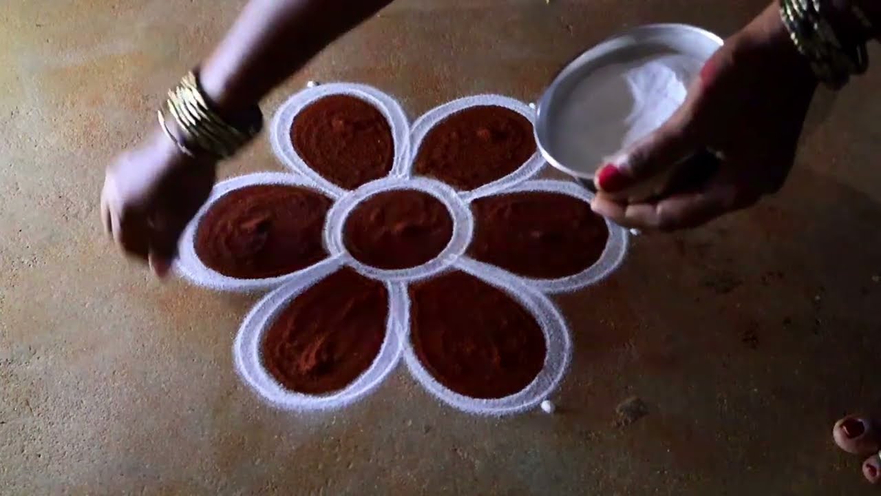 Aani madham simple kolam🌹3*2 Beautiful rangoli🌹Pandaga muggulu 🌹creative rangoli designs