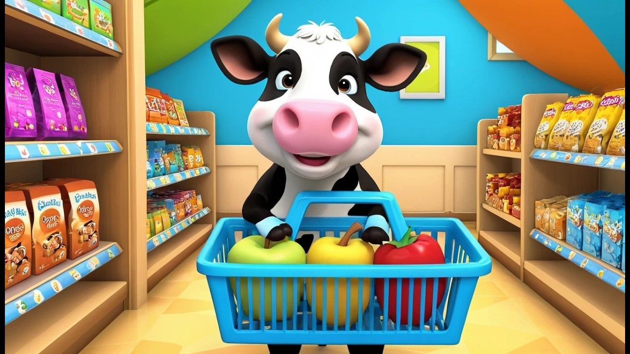 Une vache fait ses courses et n achete qu