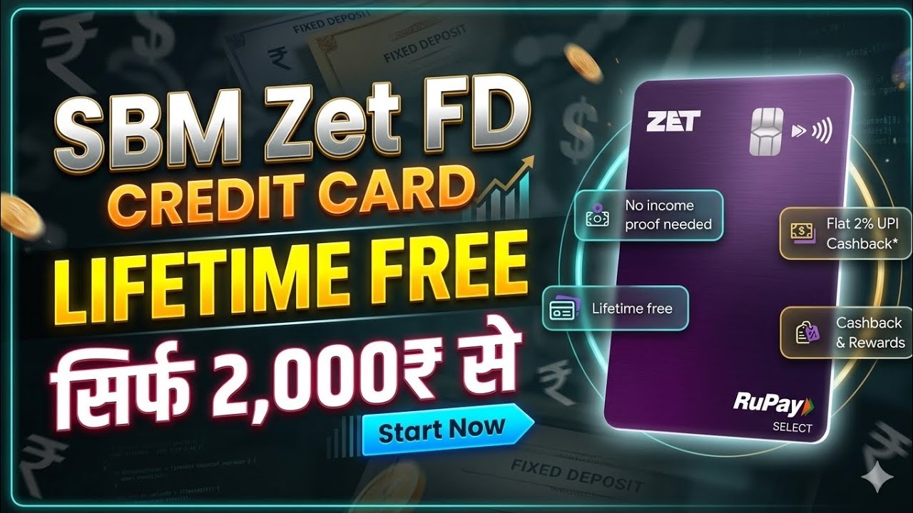 SBM BANK ZET FD Credit Card Lifetime Free Card 🔥 SBM ZET FD Credit Card kaise Apply kare ?