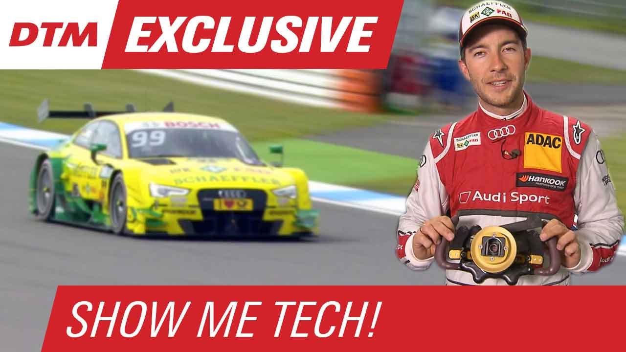 Mike Rockenfeller Explains the Audi Steering Wheel - Show Me Tech! - DTM Hockenheim 2015