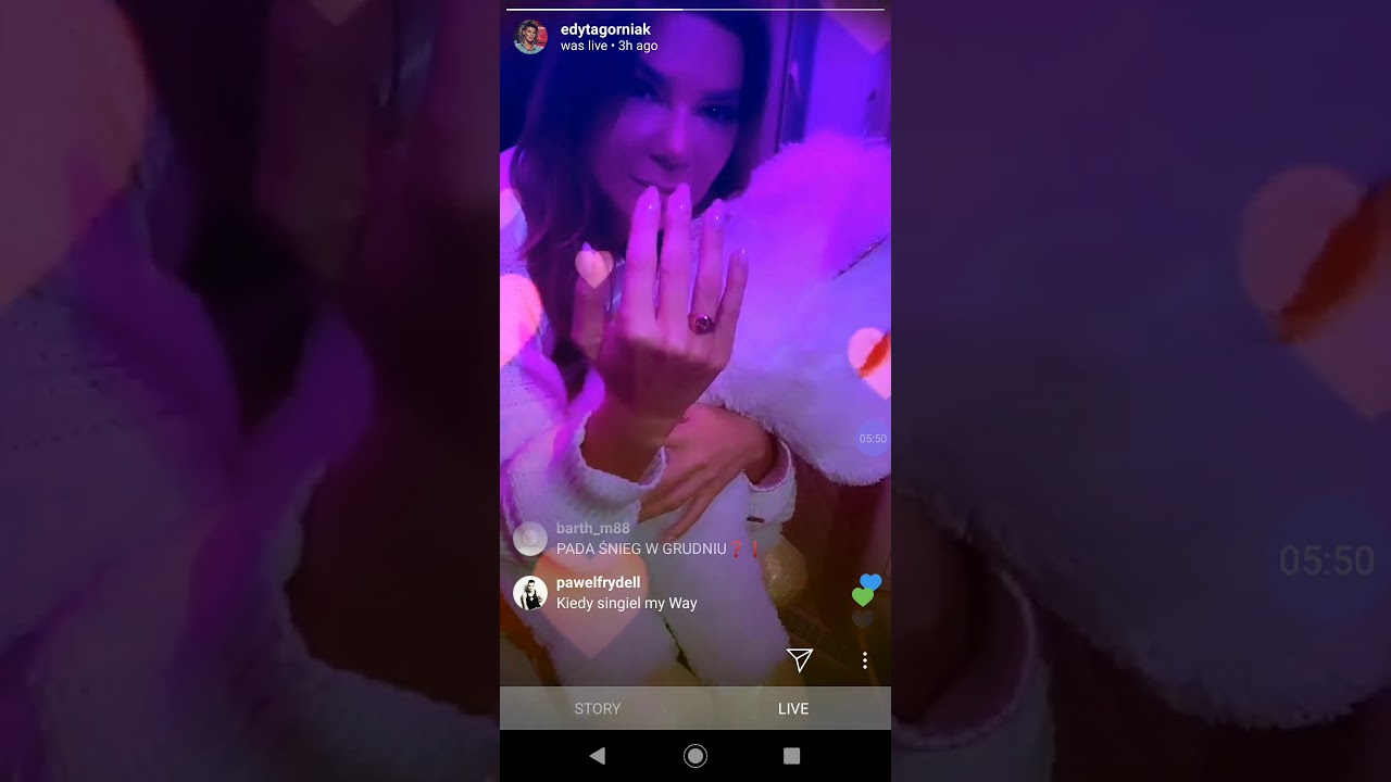 Edyta Górniak - IG live po koncercie w Poznaniu 15.11.2019