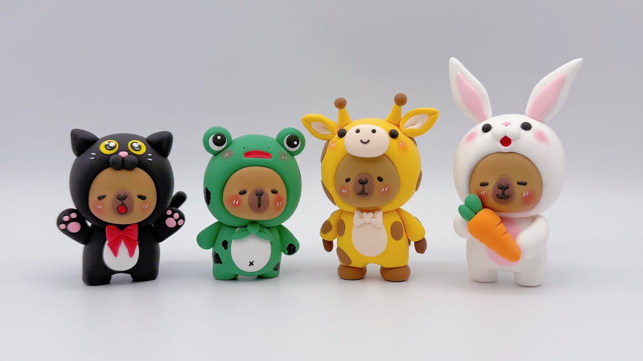 黏土教學｜動物水豚Animal Capybara(10)｜ClayArt