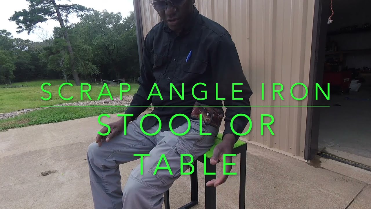 Using Scrap Angle Iron for a Stool or Table