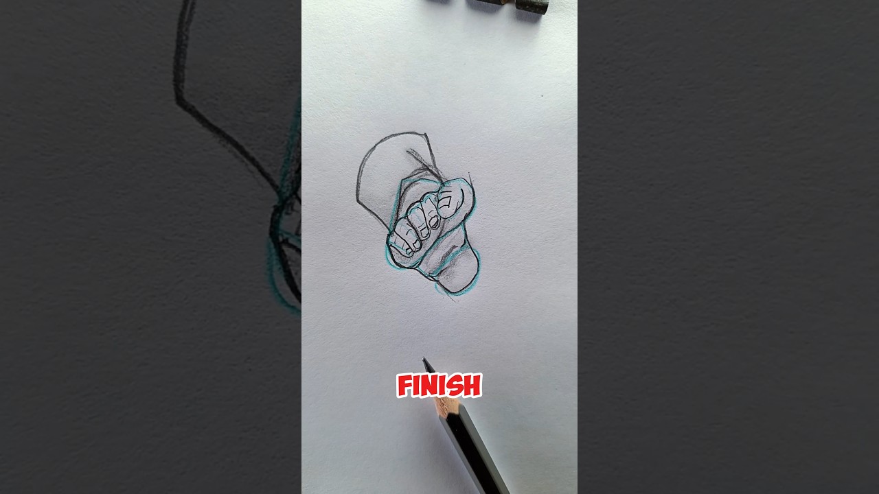 Drawing a Bent or Crooked Foot in 5 Easy Steps #drawingtutorials #foryou #drawing #shorts #awesome