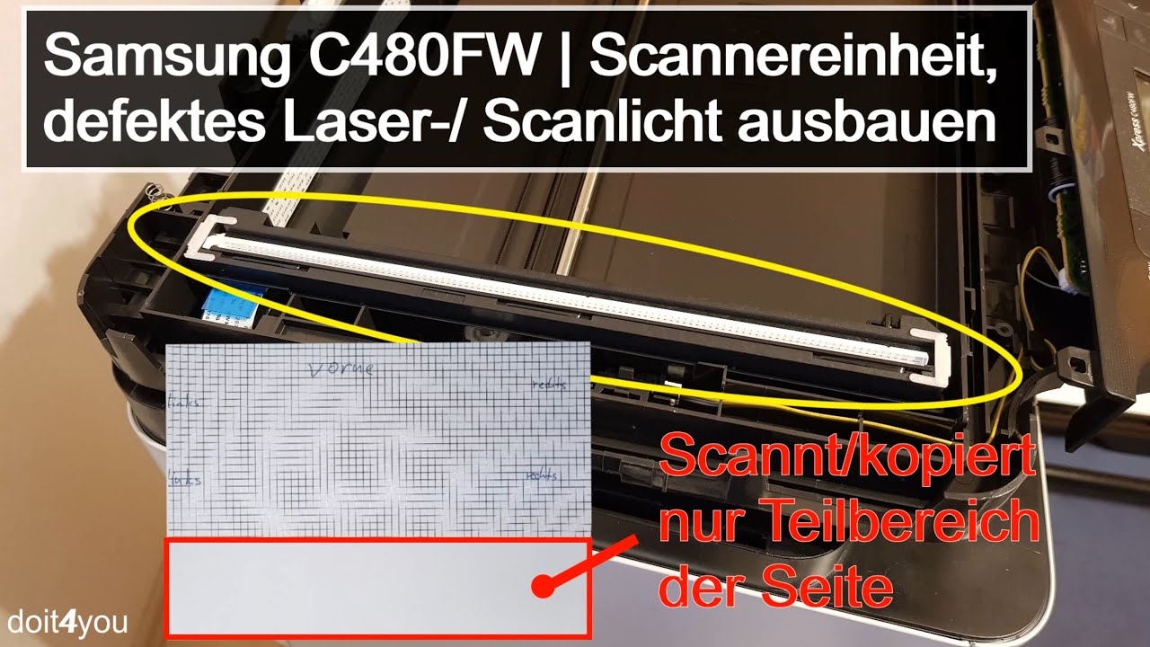 Samsung Xpress C480FW - Scannereinheit, defektes Laser-/Scanlicht ausbauen | DIY | How To | TUTORIAL