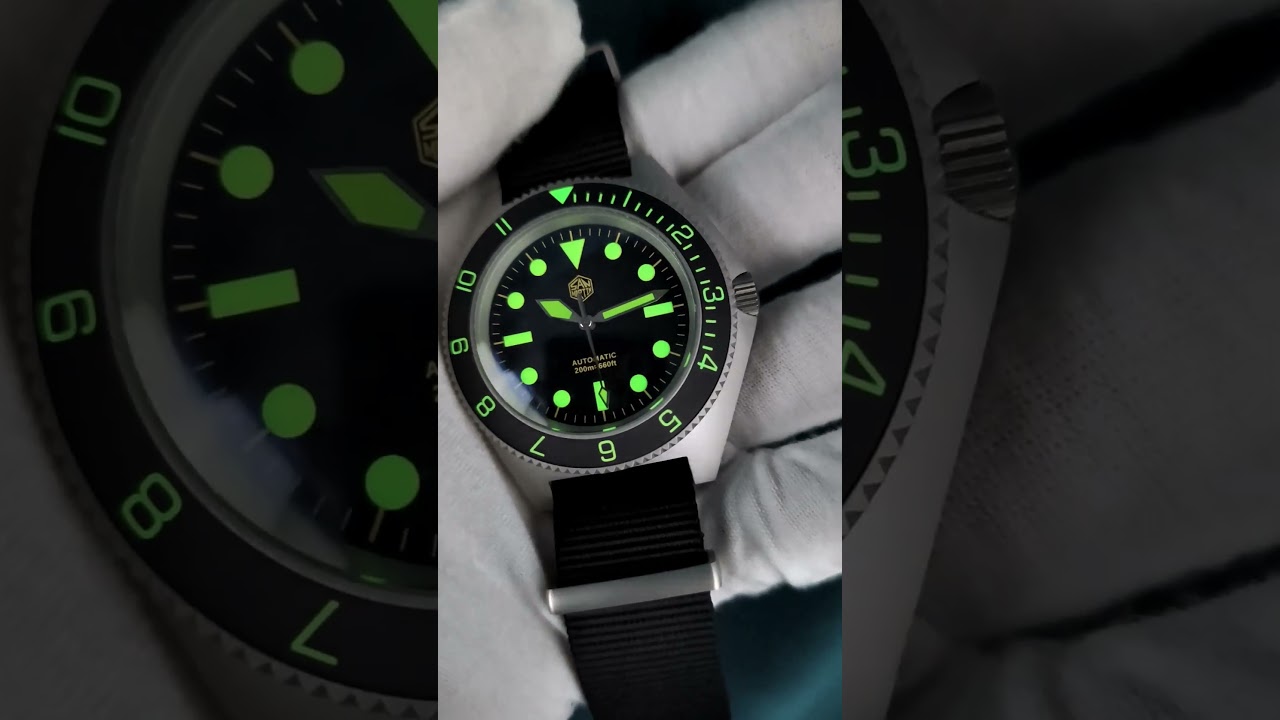 San Martin SN0123 Vintage Lumen New Matte Ceramic Bezel Men's Watches  #chinesewatches