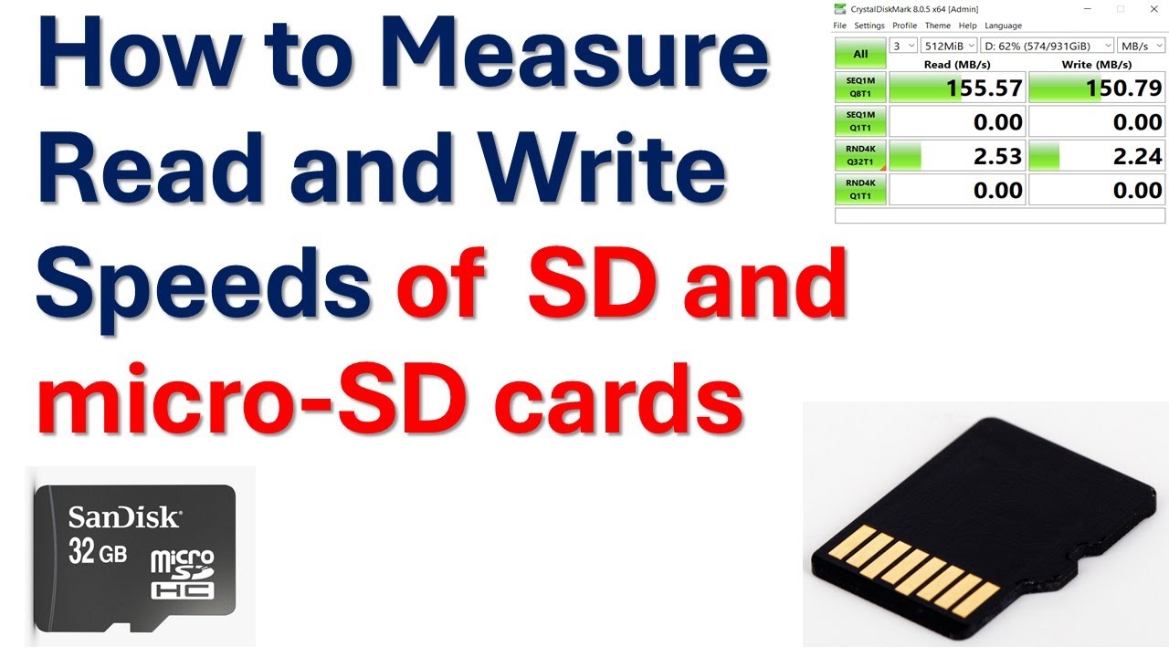 Как измерить скорость чтения и записи карт SD и microSD в Windows