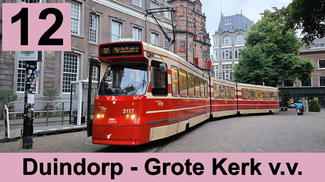 HTM lijn 12: Duindorp - Grote Kerk v.v. | Omleiding | HTM 3117 | 2025