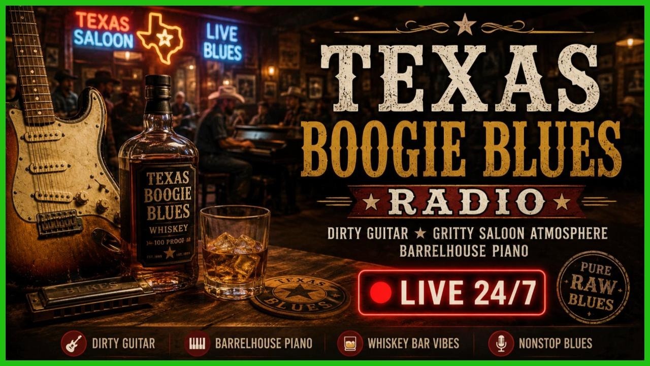 Texas Boogie Blues Radio | Dirty Guitar, Gritty Saloon Atmosphere & Barrelhouse Piano