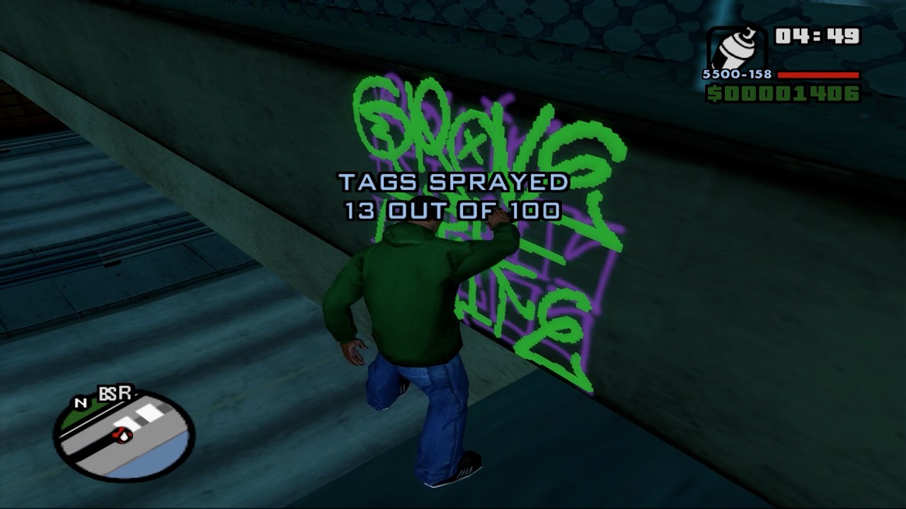 Grand Theft Auto - San Andreas (TAGS SPRAYED #1)