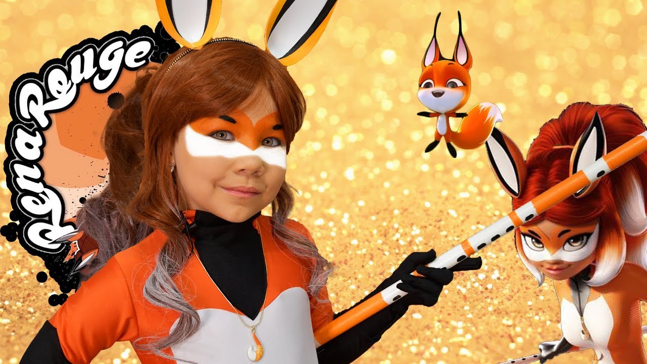 КОСПЛЕЙ РЕНА РУЖ и АЛЬЯ СЕЗЕР из ЛЕДИБАГ! Своими руками ФЛЕЙТУ RENA ROUGE И УШИ ВОЛЬПИНЫ