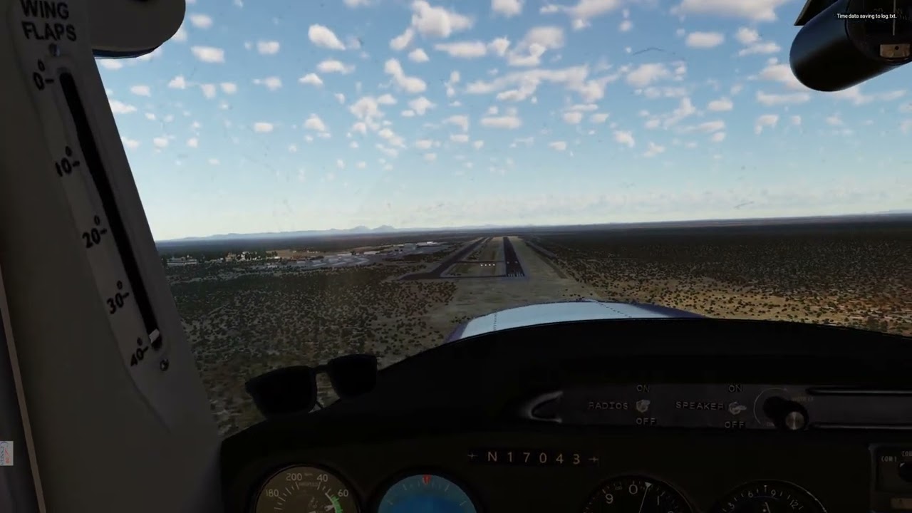 Early Video - Last Landing - Slow flight over runway - X Plane 12 - vFlyte Air C150