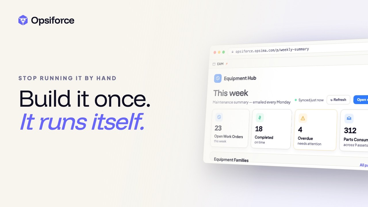 Build It Once, It Runs Itself: Apps That Schedule, Report and Alert | Opsiforce