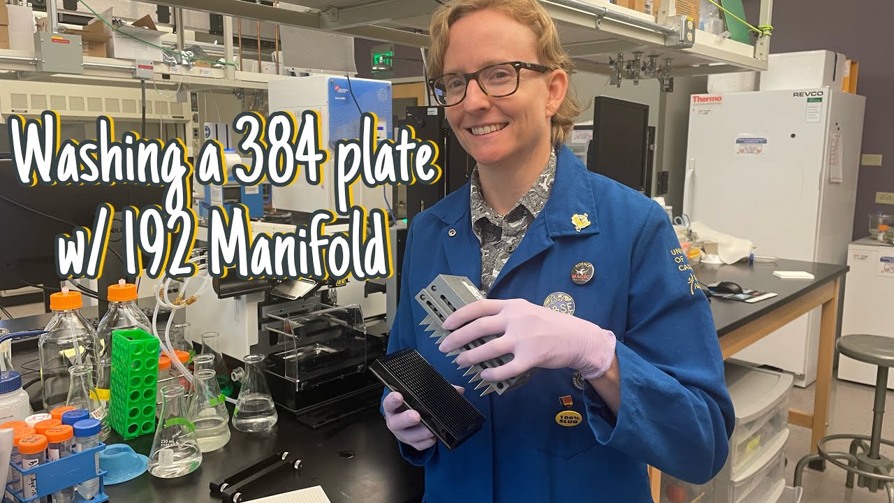 Washing a 384 well plate using the 192 tube manifold on the Biotek El-406