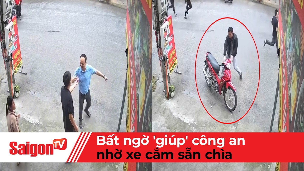 Bất ngờ 'giúp' công an bắt tội phạm nhờ xe cắm sẵn chìa trước cửa | Tin tức SaigonTV
