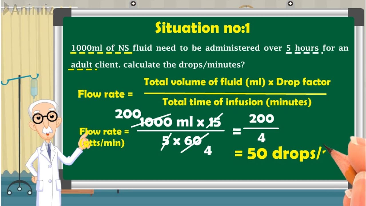 How to calculate IV fluid flow rate || fluid calculation formula for nurses || 2022